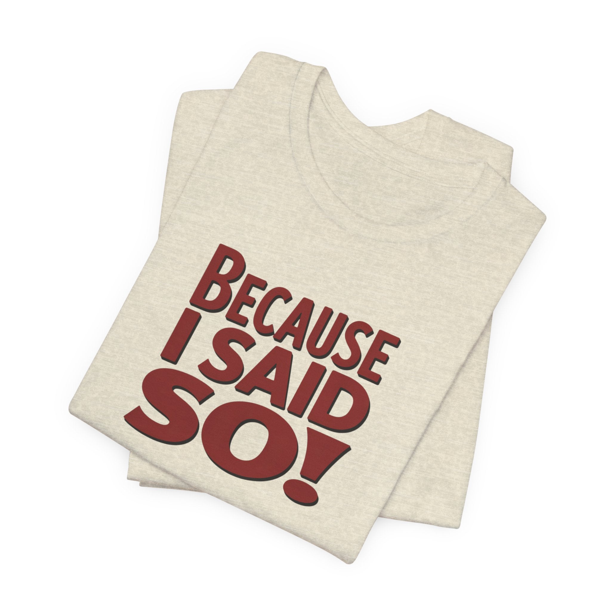 Because I Said So! T-Shirt — Funny Retro Statement Tee for Parents & Moms