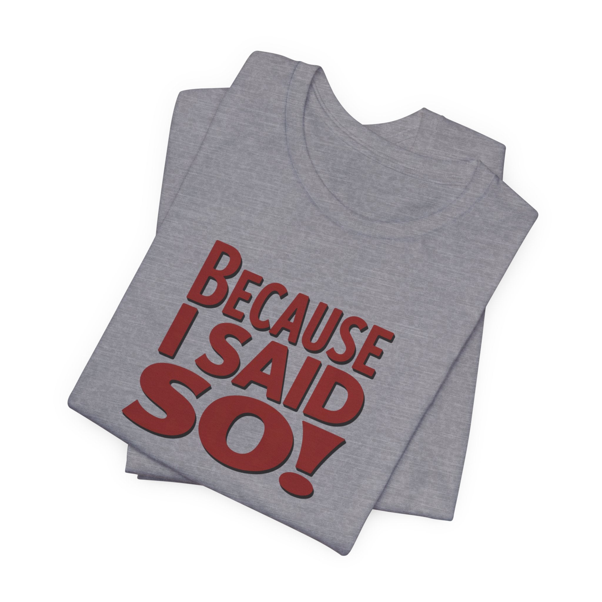 Because I Said So! T-Shirt — Funny Retro Statement Tee for Parents & Moms