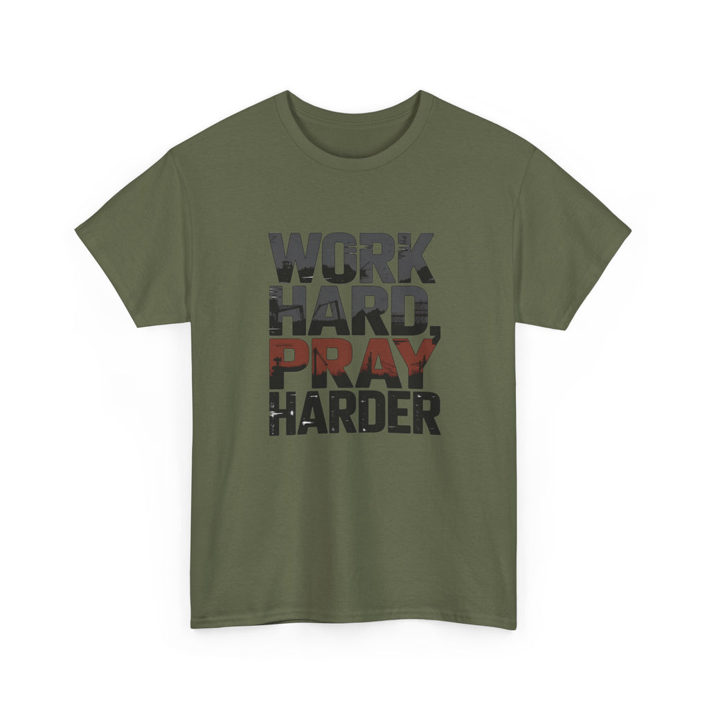 Work Hard, Pray Harder Tee — Inspirational Christian Motivation Shirt