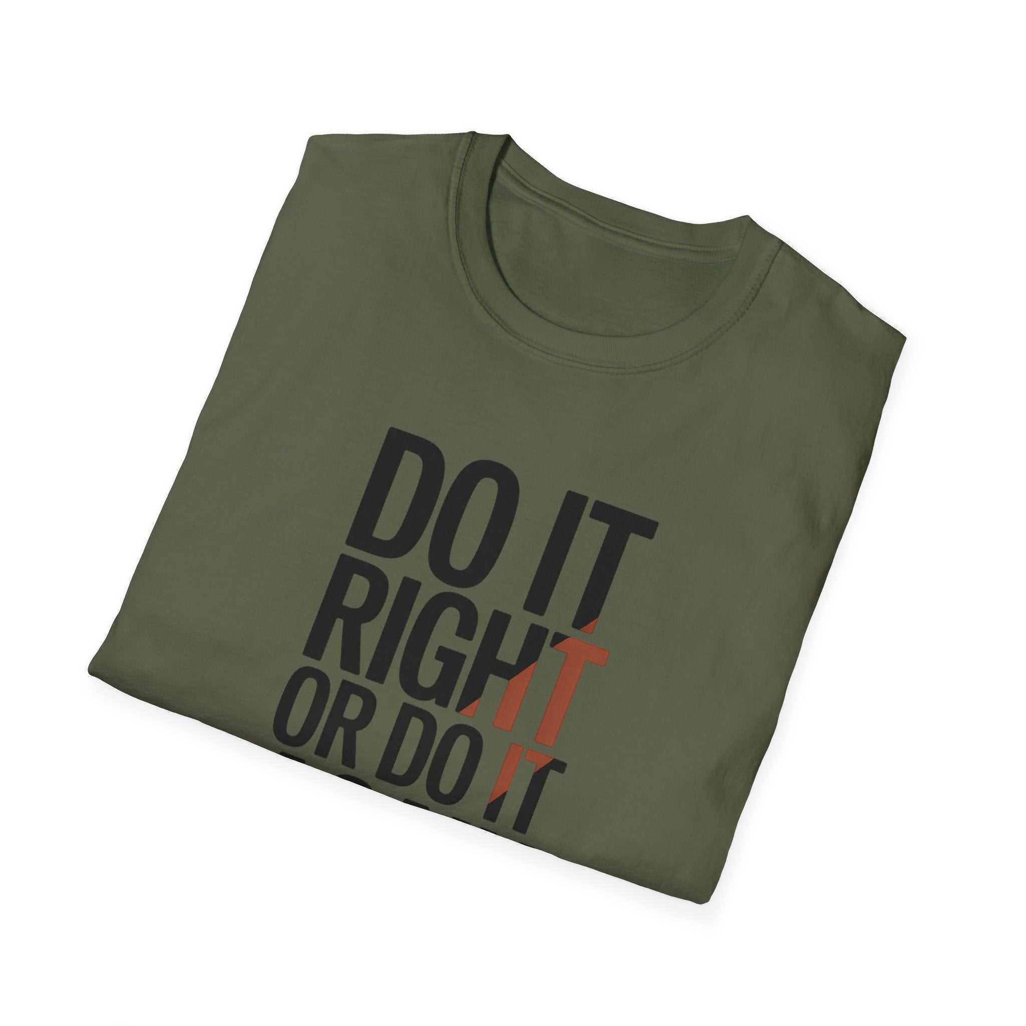 Do It Right or Do It Again T-Shirt — Motivational Quote Tee for Productivity & Gym