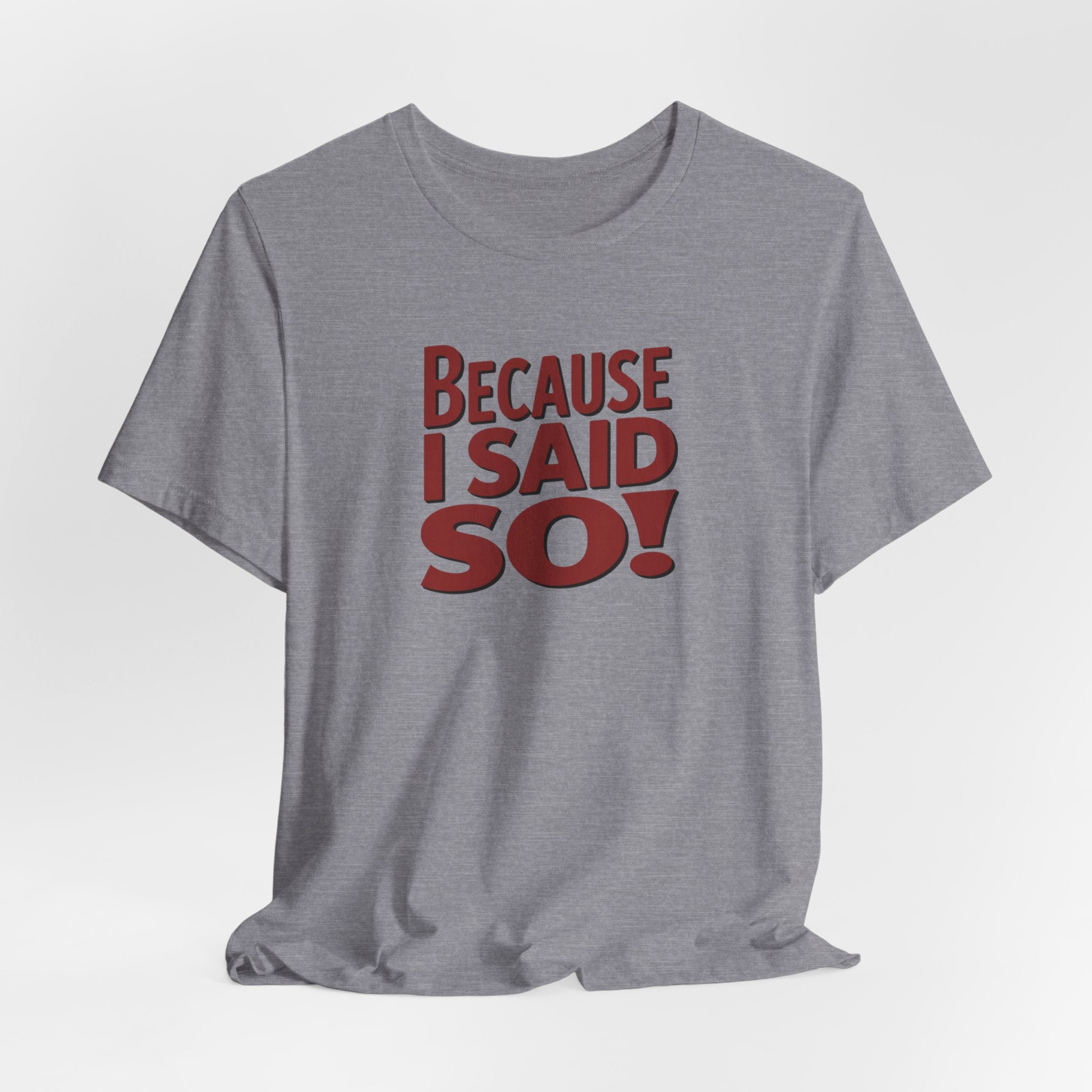 Because I Said So! T-Shirt — Funny Retro Statement Tee for Parents & Moms