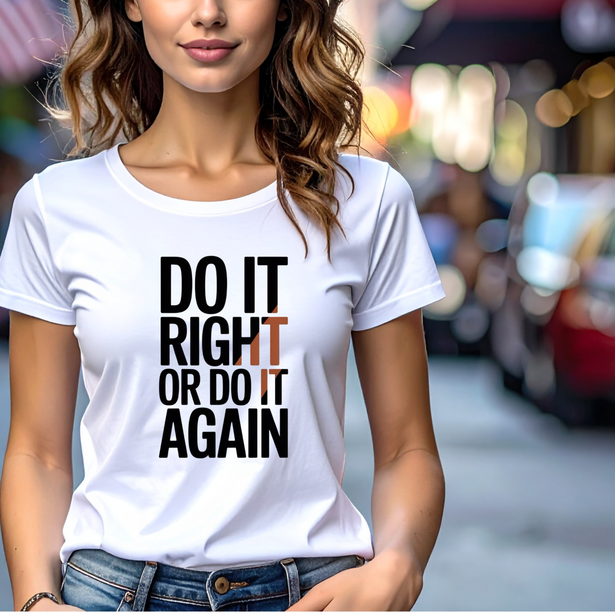 Do It Right or Do It Again T-Shirt — Motivational Quote Tee for Productivity & Gym